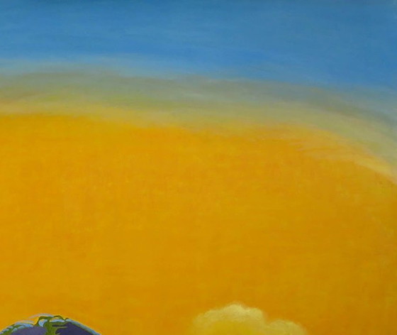 Original Oil Painting Contemporary Art Woman Higher Than Clouds – Paintings & Drawings, Canvas (photo 5 of 7)