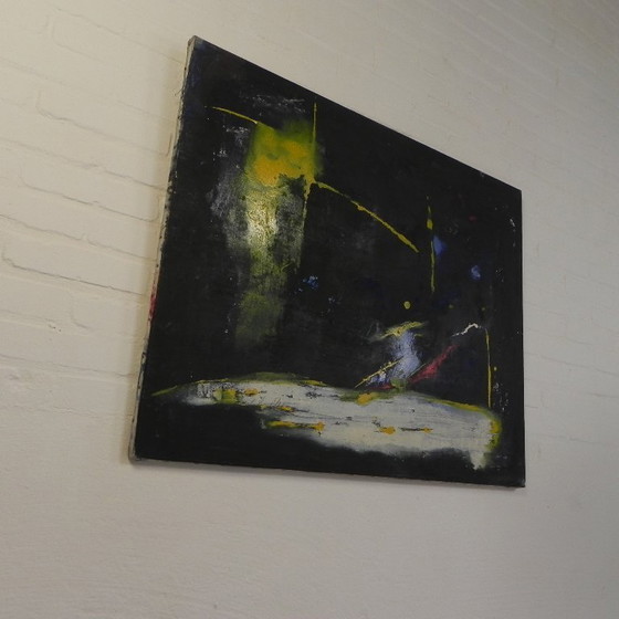 Image 1 of Abstract painting, oil on canvas, 1980s