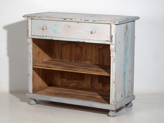 Antique blue patina shop counter (c.1940) #81 – Display cabinets (photo 20 of 40)