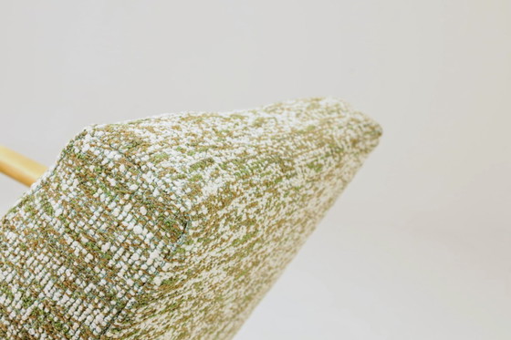 Image 1 of Fauteuil vintage vert granola en bois naturel, design H. Lis