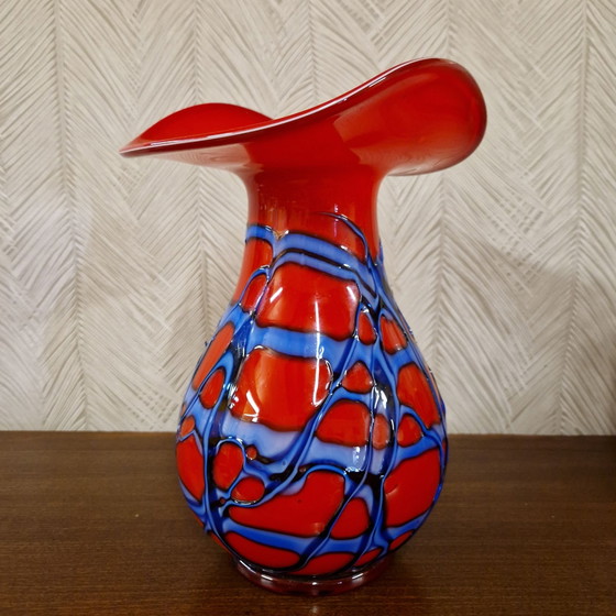 Goldan Talast vintage hand-blown glass vase, Blue (photo 3 of 13)