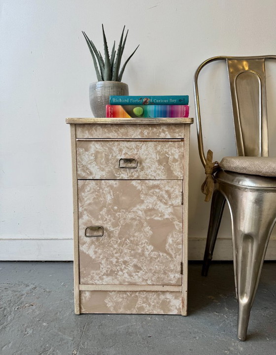 Image 1 of Vintage Bedside Table with Drawer