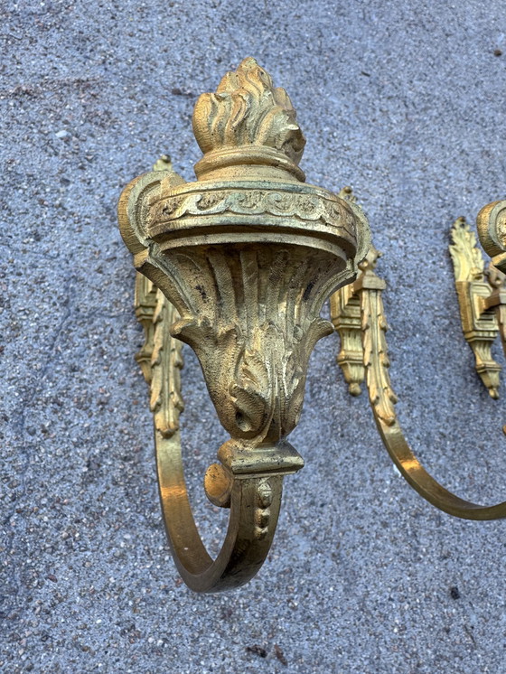 Image 1 of Louis XVI vergoldete Bronze-Raffhalter