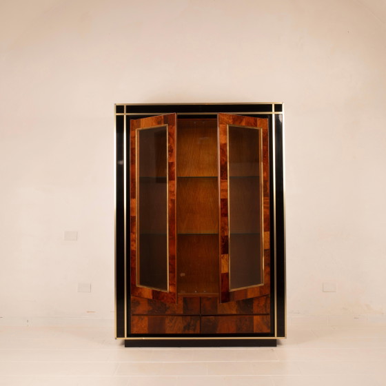Vitrina Willy Rizzo de raíz de secuoya para Mario Sabot Hollywood Regency 1970 – Glass, Chrome (photo 8 of 27)