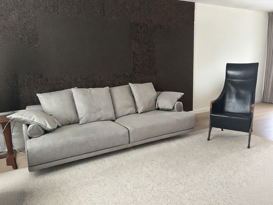 Image 1 of Giorgetti progetti Wing fauteuil leer 