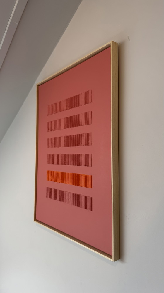 Rose & Terracotta 60x80 cm | Unique Abstract Texture Painting – Paintings & Drawings, Canvas, Wood (photo 2 of 6)