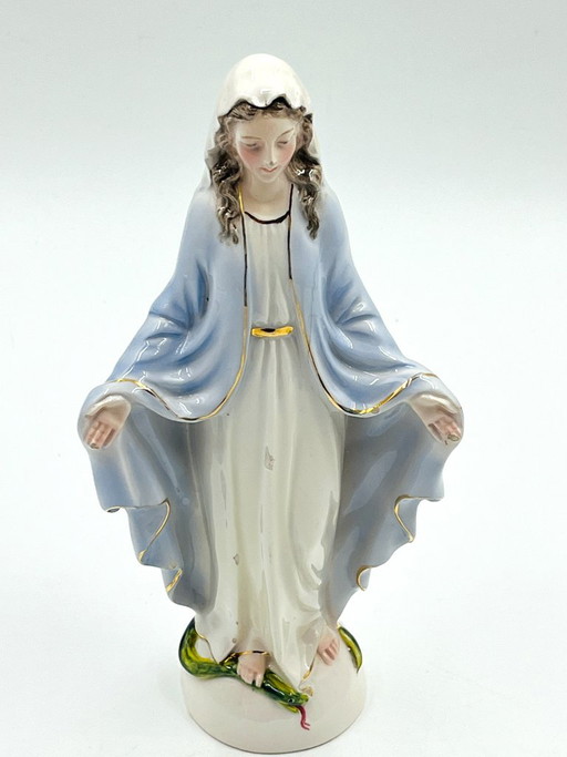 Estatua de Porcelana de Capodimonte de la Virgen María