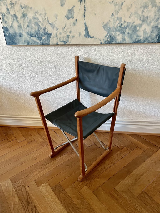 Sedia pieghevole da regista di Peter Karpf, design danese