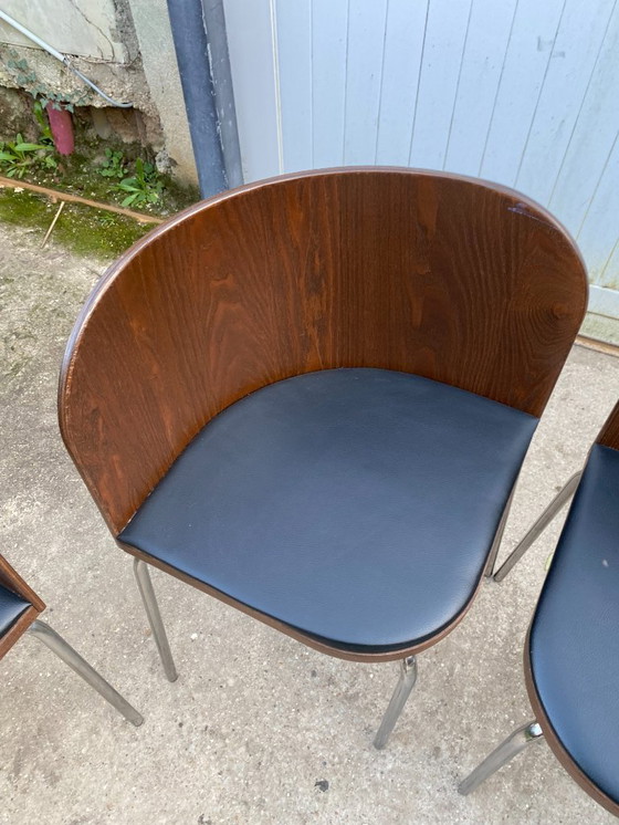 Image 1 of Mesa de teca Sam y cuatro sillas, modelo Fusion, de Sandra Kragnert para IKEA, Suecia, años 90