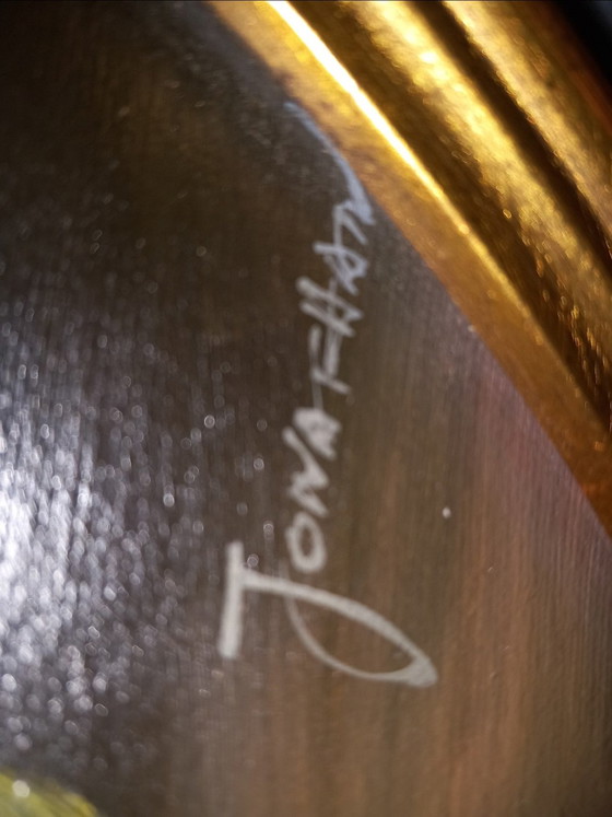 Image 1 of Oil painting created using the impasto technique (strong impasto applied with a palette knife). Signed JONATHAN