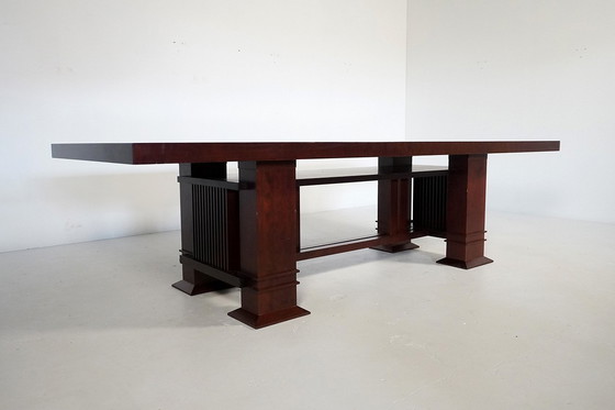 Image 1 of Monumentaler 605 Allen Tisch von Frank Lloyd Wright für Cassina, Italien 1980