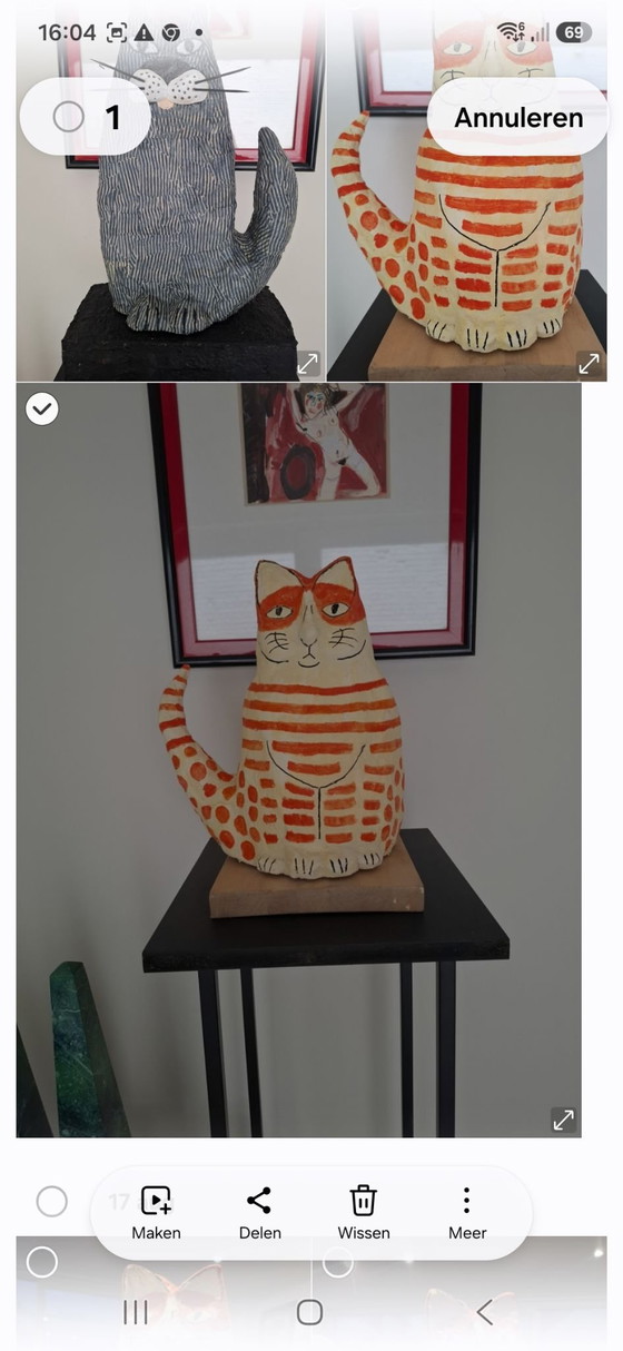 Gestreifte Katze – mimi, Dekorative Objekte, Papier, Andere (photo 4 of 6)