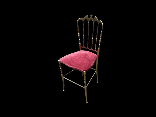 Sedia Chiavari in ottone vintage anni '50