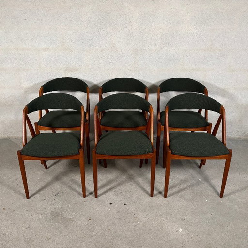 6 sedie da pranzo modello 31 | Kai Kristiansen, Danimarca