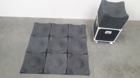 Image 1 of Offecct soundwave swell akoestische 3D design panelen grijs vilt, modulair