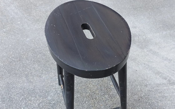 Image 1 of 2 x Vintage Wooden Stools