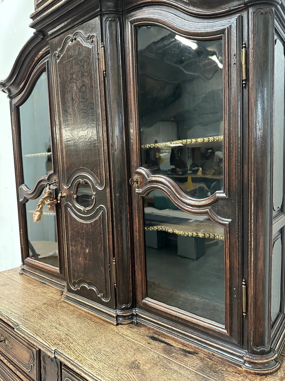 Armario francés antiguo con reloj – Vitrinas, Wood, Glass (photo 4 of 9)