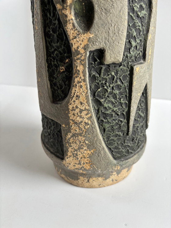 Image 1 of Rare 60s vase with stylized relief figures