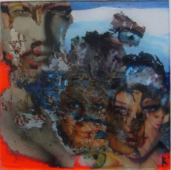 Image 1 of Impresión de collage sobre lienzo