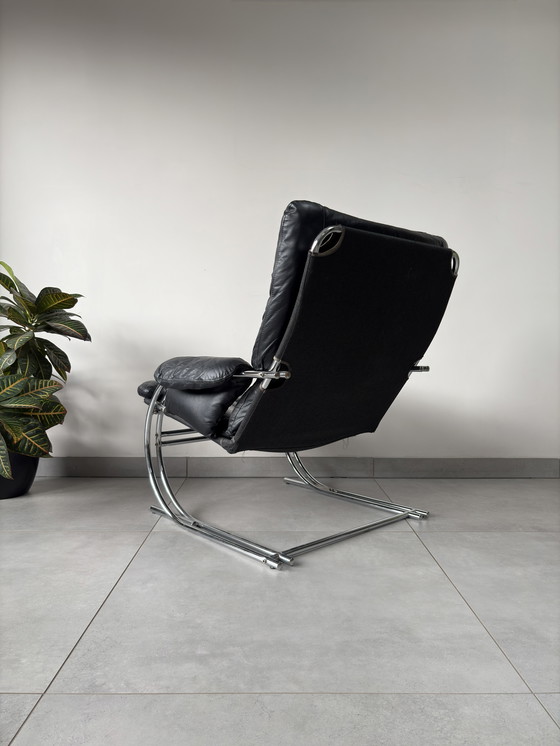 Image 1 of Vintage Bauhaus Loungestoel met Ottoman