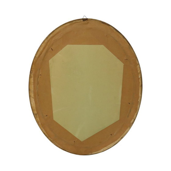 Image 1 of Espejo ovalado francés dorado de 58 cm