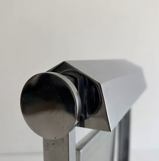 Image 1 of Table lamp, vintage modernist pendulum, chromed brass, France 1930