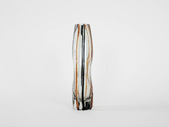 Image 1 of Glasvase, dänisches Design, 1970er Jahre, hergestellt in Dänemark