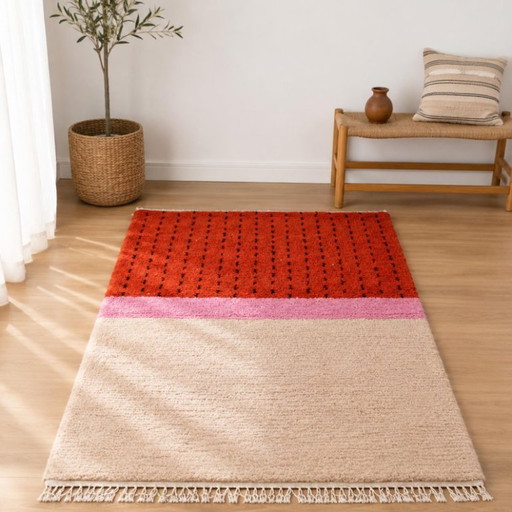 Luxe handgemaakt Marokkaans tapijt – Authentiek Atlas-vakmanschap 250cmx150cm – vloerkleden en tapijten, Cotton