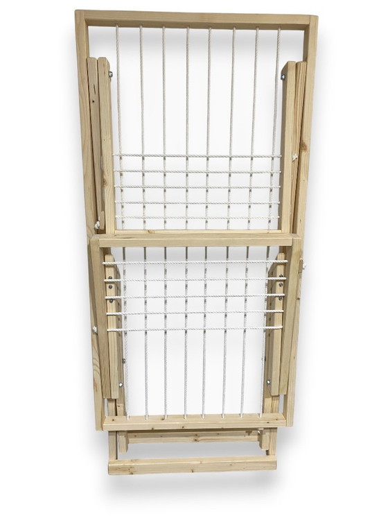 Image 1 of Wooden Clothes Airer, Laundry Drying Rack - Rustic Furniture, Foldable Horse