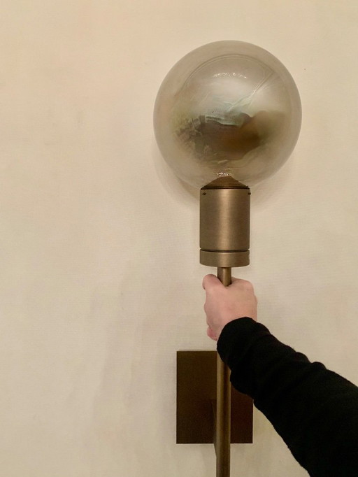 Applique murale Solitario AP - bronze brossé à la main