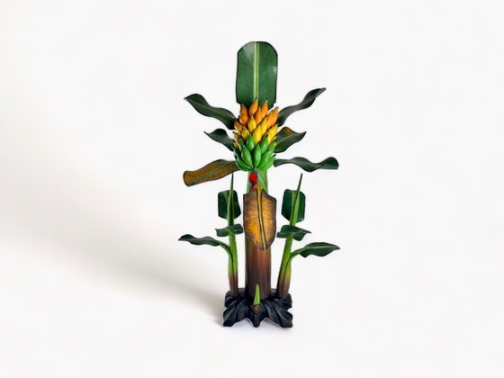 Image 1 of Pianta di banane in legno botanico vintage