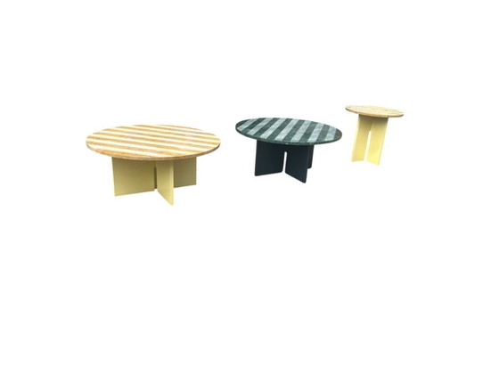 Image 1 of Set of 3 Sediment coffee tables by Studio Beseau Marguerre for Favi