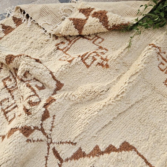 Image 1 of Beni Ourain tapijt | Marokkaans tapijt op maat, vierkant tapijt van 400x400 cm