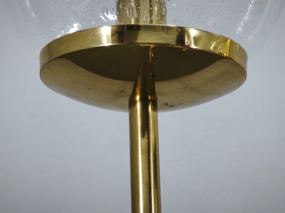 Set aus 4 Space Age Stehleuchten aus Messing und Blasenglas, Kamenický Šenov – Brass (photo 5 of 15)