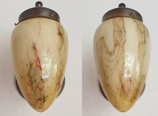 2 Art Deco Wandleuchten