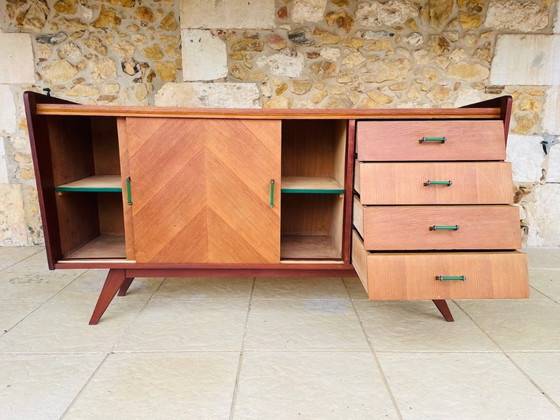 Image 1 of Mid-Century, Ash and Mahogany Sideboard 1950s