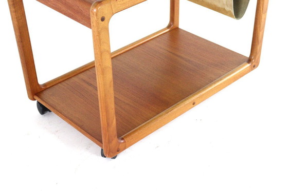 Image 1 of Vildbjerg mobelfabrik trolley with magazine holder, vintage Danish design