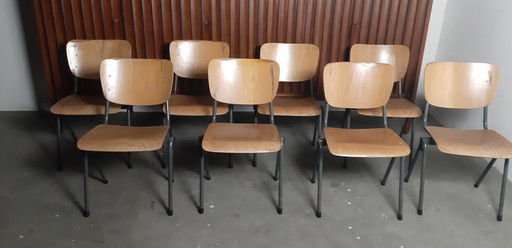 Set of 8 Riemersma dining chairs industrial