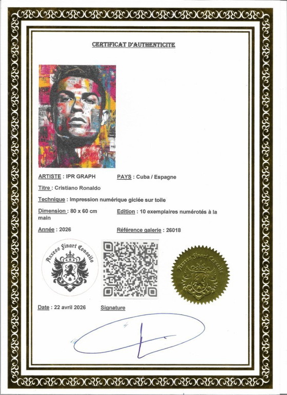 Image 1 of IPR GRAPH - Cristiano Ronaldo - Toile d'artiste