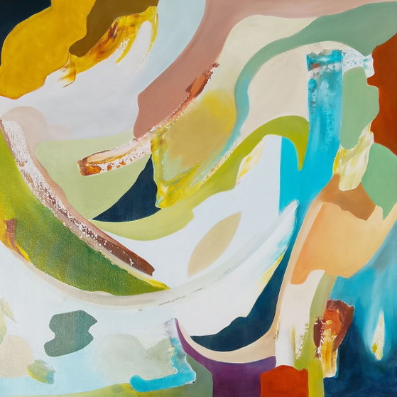 Acrylic painting #Wind 100x100cm – joart, Paintings & Drawings, Canvas (photo 5 of 15)