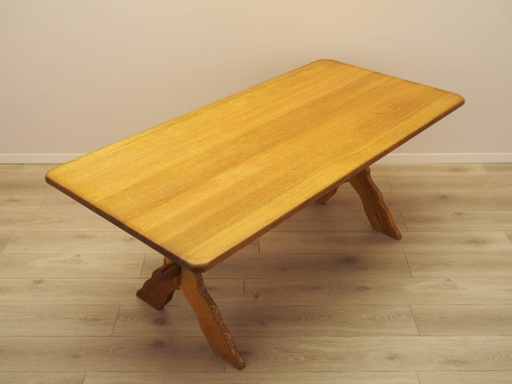 Danish Extendable Oak Dining Table Designed by Henning Kjærnulf, 1960s – Henning Kjaernulf, Wood (photo 12 of 21)