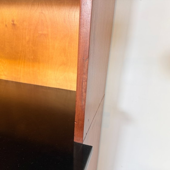 Vintage Duitse Apothekerskast In Mahonie | Mid-Century Modern – Opbergkast, Glass, Wood (photo 12 of 14)