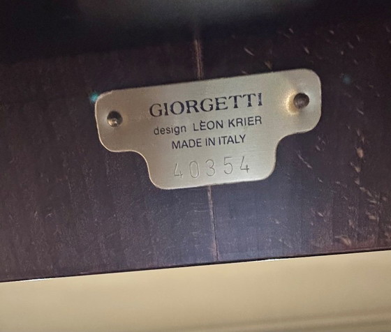 Image 1 of Salle à manger de luxe au design italien signée Giorgetti x Leon Krier – ensemble complet