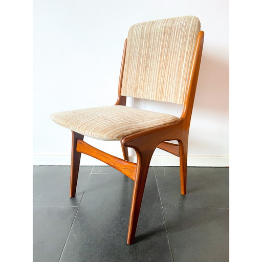 Vintage Stuhl - Mahjongg Niederlande - Johannes Andersen - Holz, Stoff - 60er/70er Jahre - Skandinavischer Stil