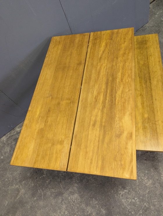 Image 1 of Vintage wooden dining table with bench Taapiovaara