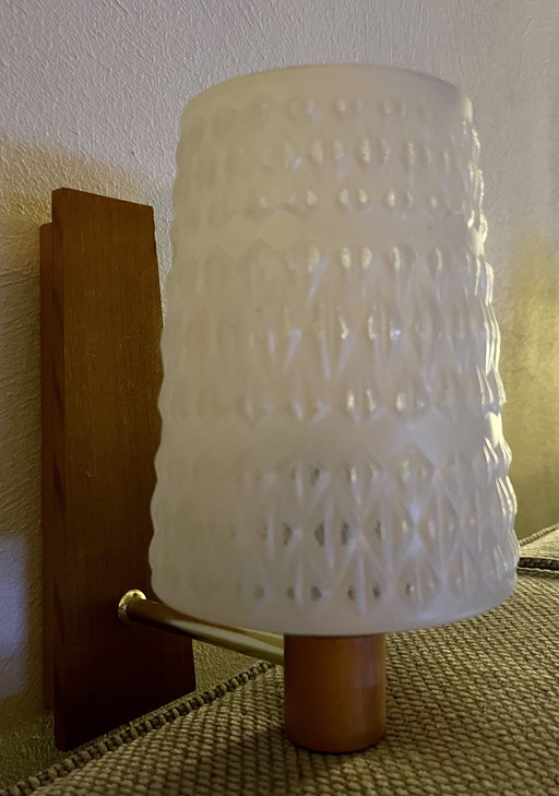 Danish design wall lamp wood / glass
