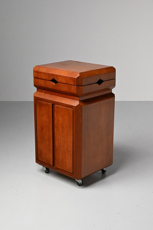 Bijzonder teak ‘fliptop’ barretje