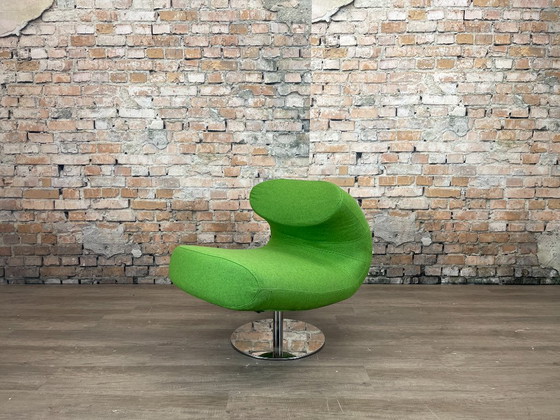 Softline Rio Pouf – Green | Busk+Hertzog – Armchairs, Textile, Chrome (photo 3 of 14)