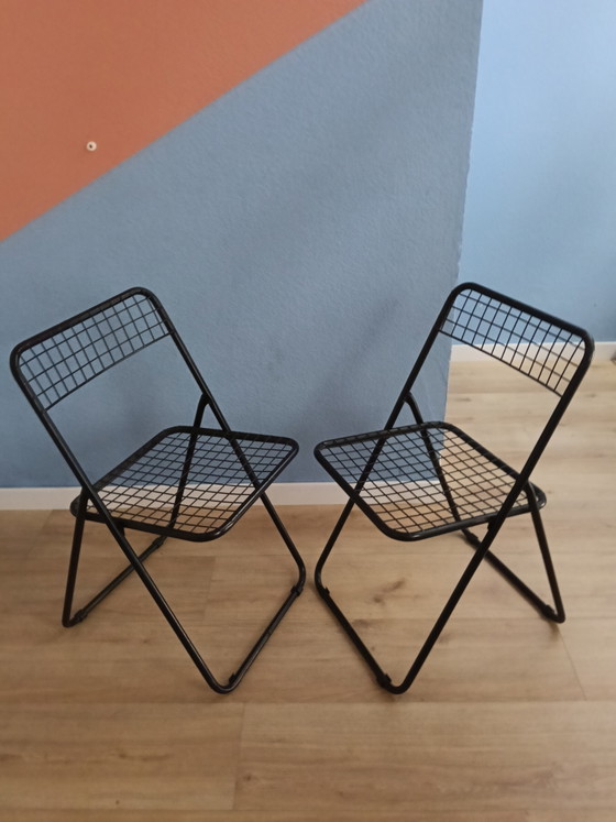Set di 2 sedie pieghevoli vintage Ted Net Ikea – Metal (photo 5 of 9)