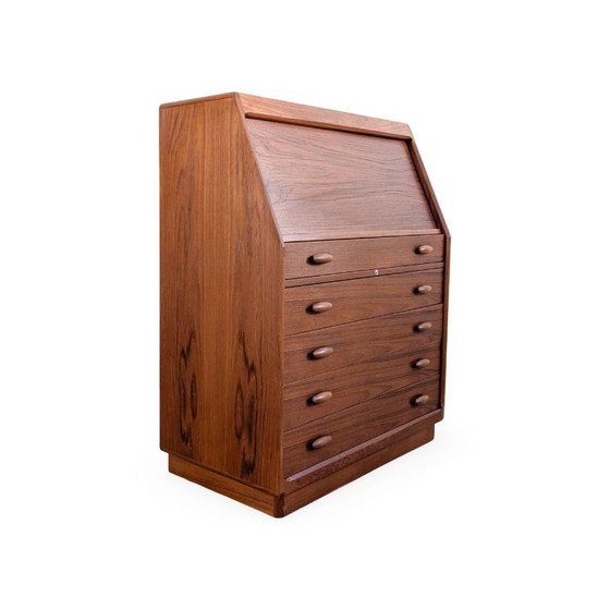 Original Dyrlund Midcentury Sekretär Kommode Teak Schminktisch, Kommoden, Holz, Braun (Foto 3 von 9)
